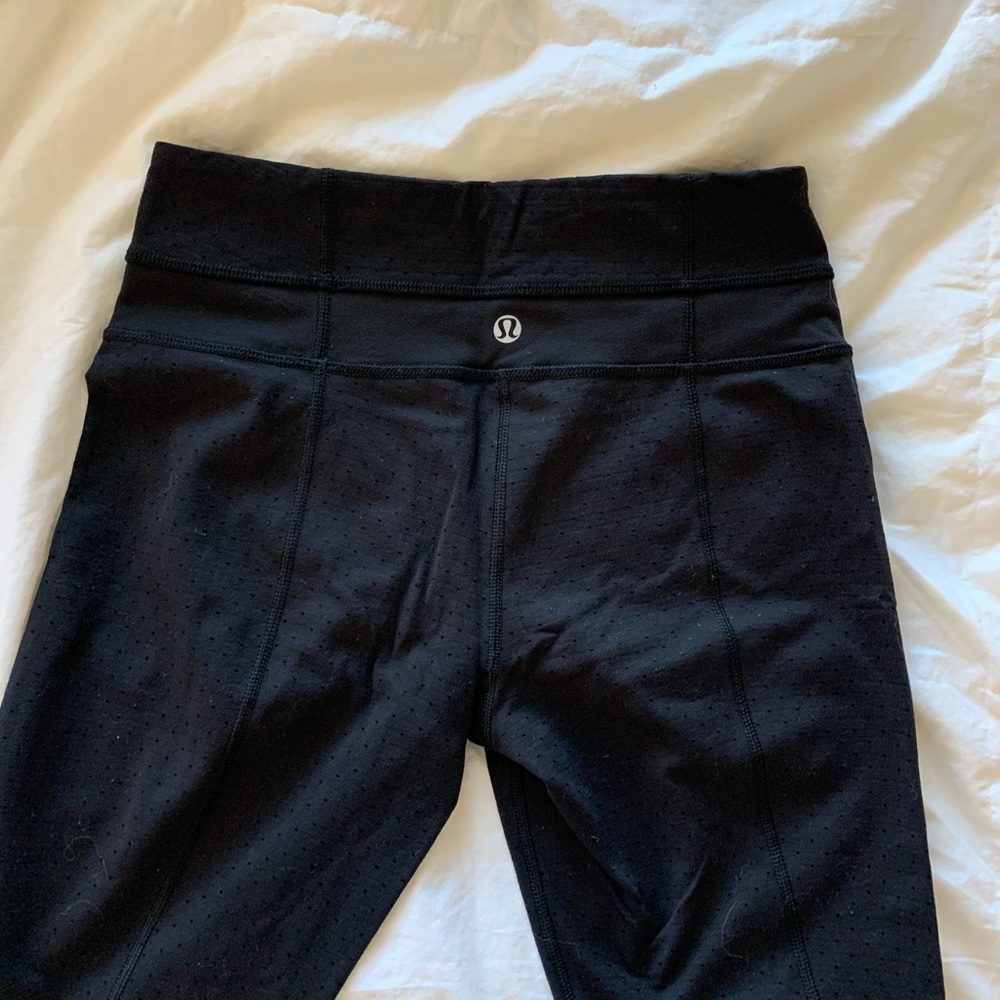 Black, Lululemon polka dot, full length Leggings